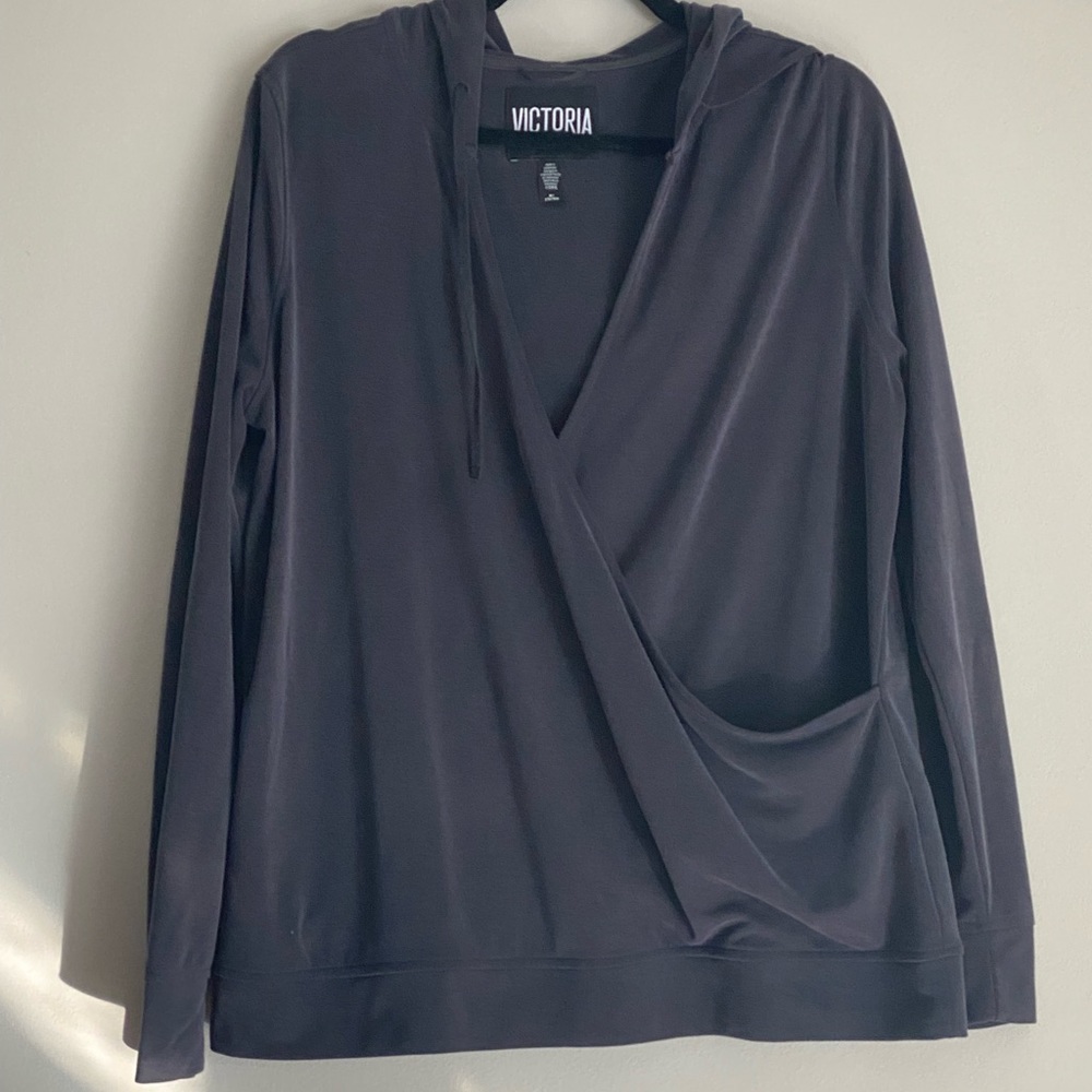 Victoria’s Secret Sport Wrap Illusion Hoodie. Black. Women’s Medium.